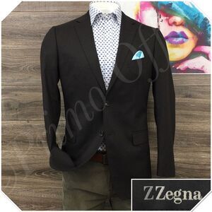Z ZEGNA Mens Blazer Sport Coat Casual Two Button Jacket Size 40R Brown Wool Suit